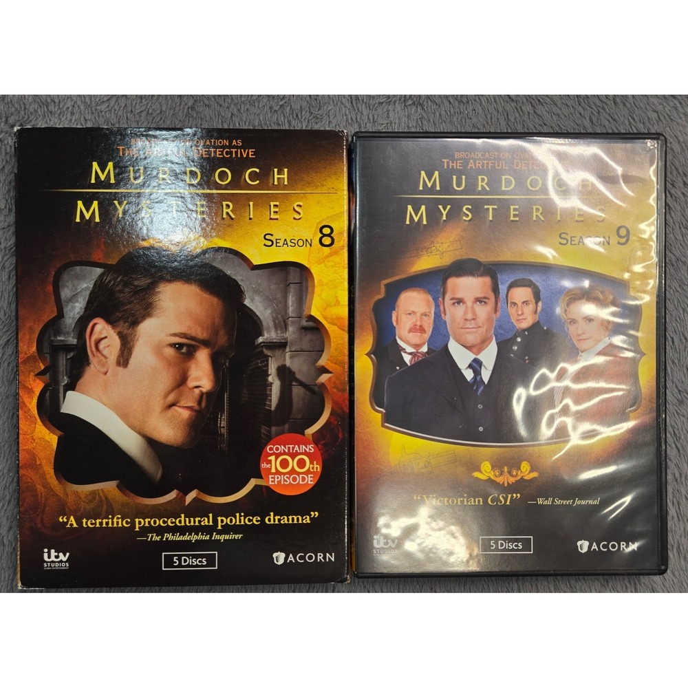Murdoch Mysteries Seasons 8 & 9 DVD Set Acorn Media Victorian CSI 10 Discs Total